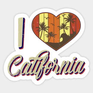 I Love California Sticker